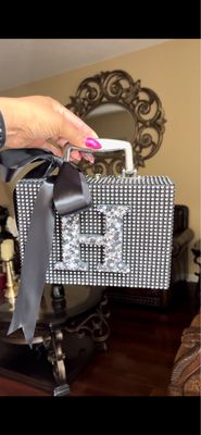 “Just Me” Bling Letter Box Bag