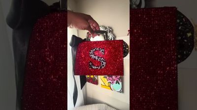 “Glam Me” Rhinestone Initial Box Bag