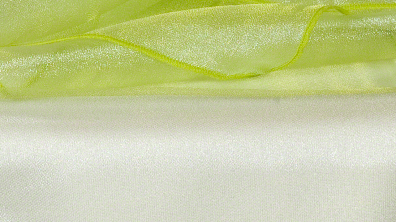 Lime/Silver Two-Tone Organza Sash 7