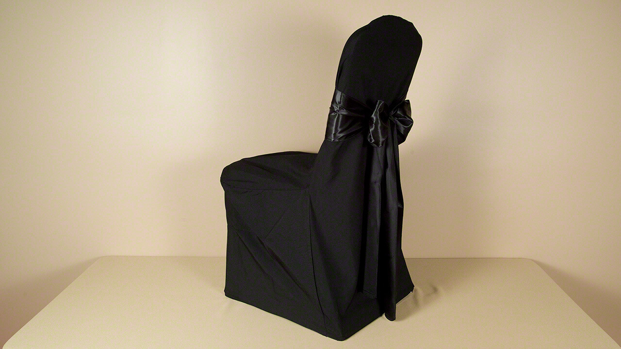 Black Poly REGULAR Chair Cover (LOT OF 50)