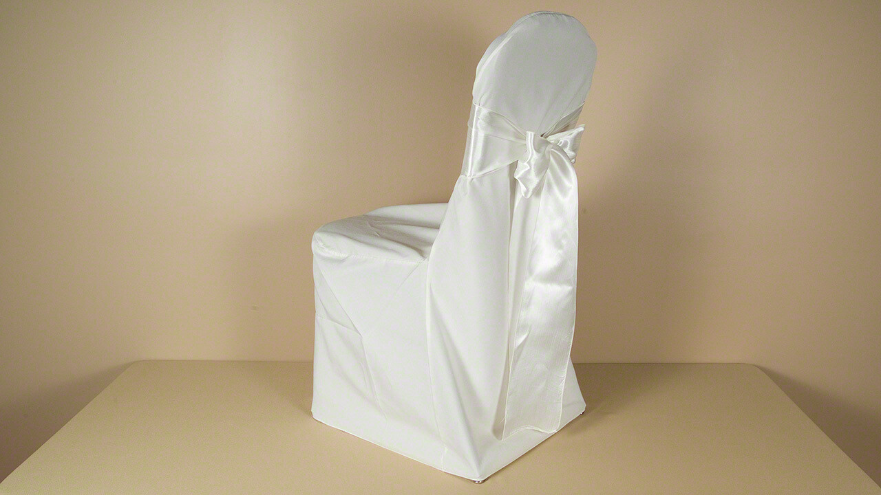 Ivory Poly LARGE Chair Cover (LOT OF 50)