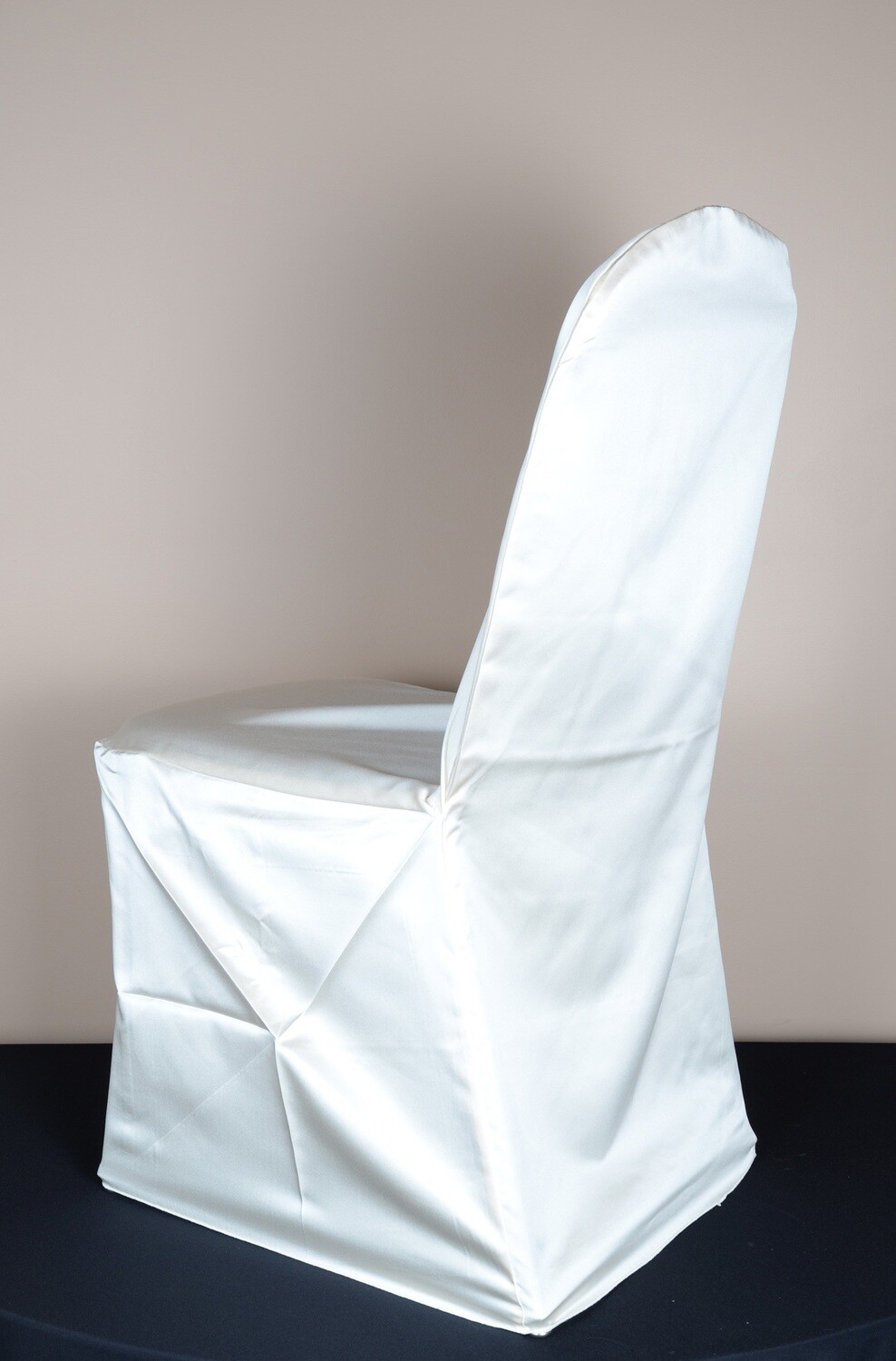 Ivory Matte Satin Chair Cover (LOT OF 50)