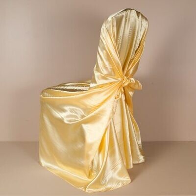 Canary Yellow Satin Pillowcase Chair Cover (Lot of 25)