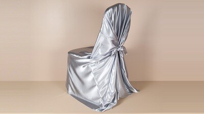 Light Silver Satin Pillowcase Chair Cover (Lot of 25)