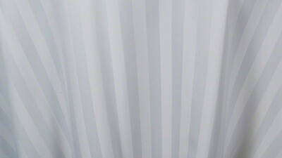 White Satin Stripe - 84" x 84"