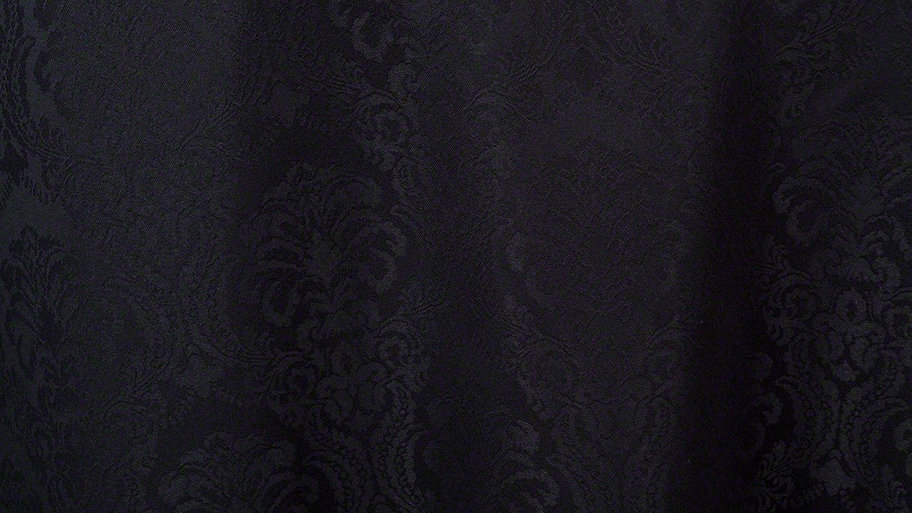 Black Wellington Damask 120" Round