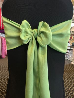 Apple Green Bengaline Moire Sash 7" x 108" (10 pack)