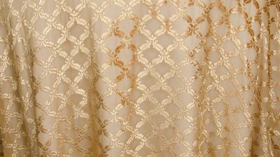 Gold Diva Burnout Sheer - 90" x 90"