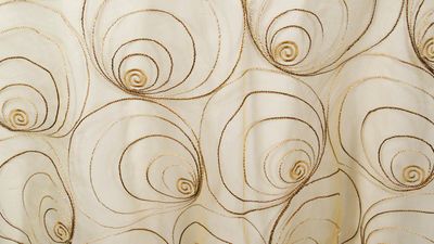 Gold Spirals Sheer - 90” x 90”