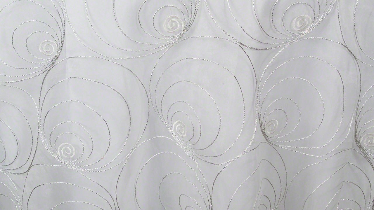 Silver Spirals Sheer - 120" Round