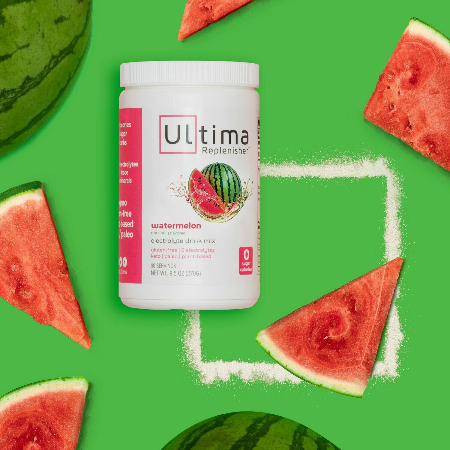 Ultima Replenisher Electrolyte Hydration Powder Watermelon 90 Serving
