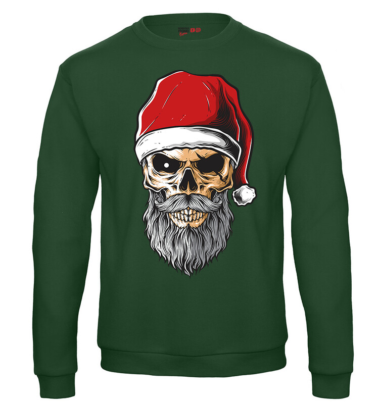 Felpa Natale uomo PIRATA CLAUS - Verde