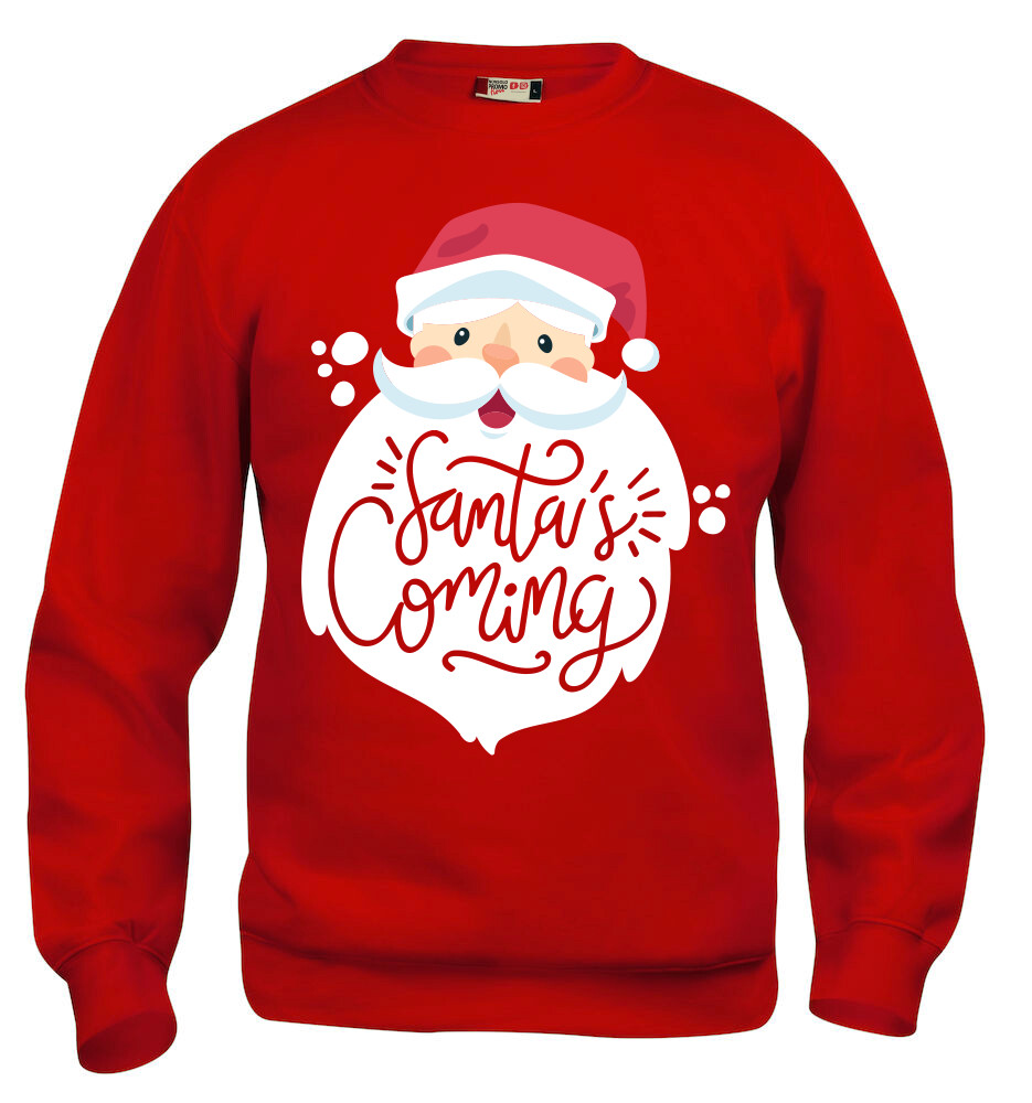 Felpa Natale uomo SANTA CLAUS - Rossa