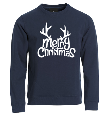 Felpa Natale bambini MERRY CHRISTMAS - BLU