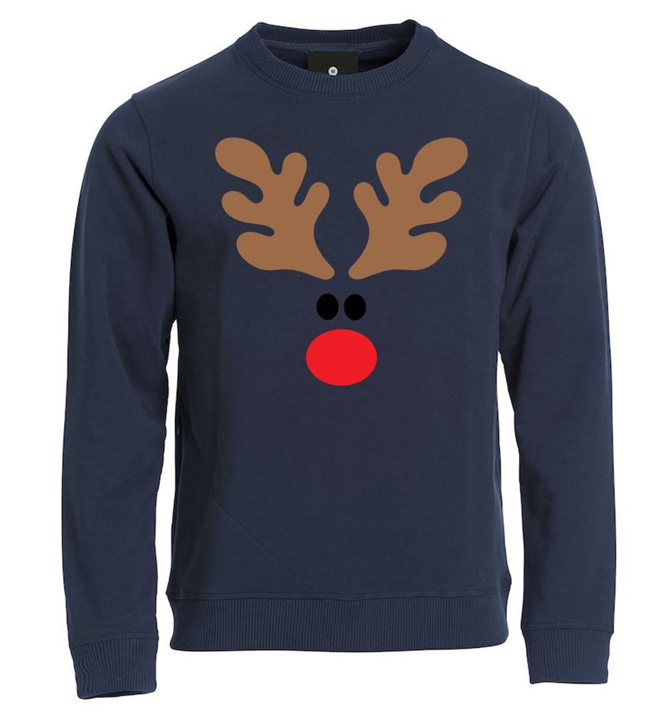 Felpa Natale uomo RENNA Blu
