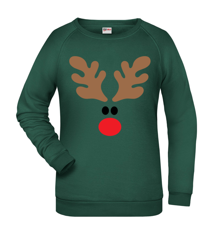 Felpa Natale donna RENNA - Verde