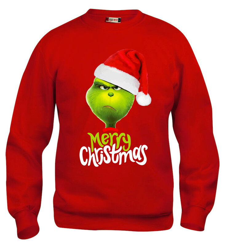 Felpa Natale uomo IL GRINCH - Rossa