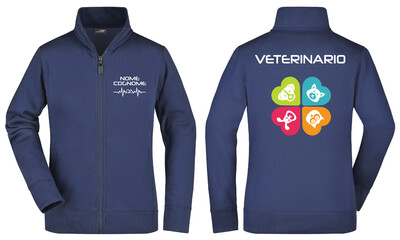 Felpa Veterinario Full Zip - Personalizzata con nome