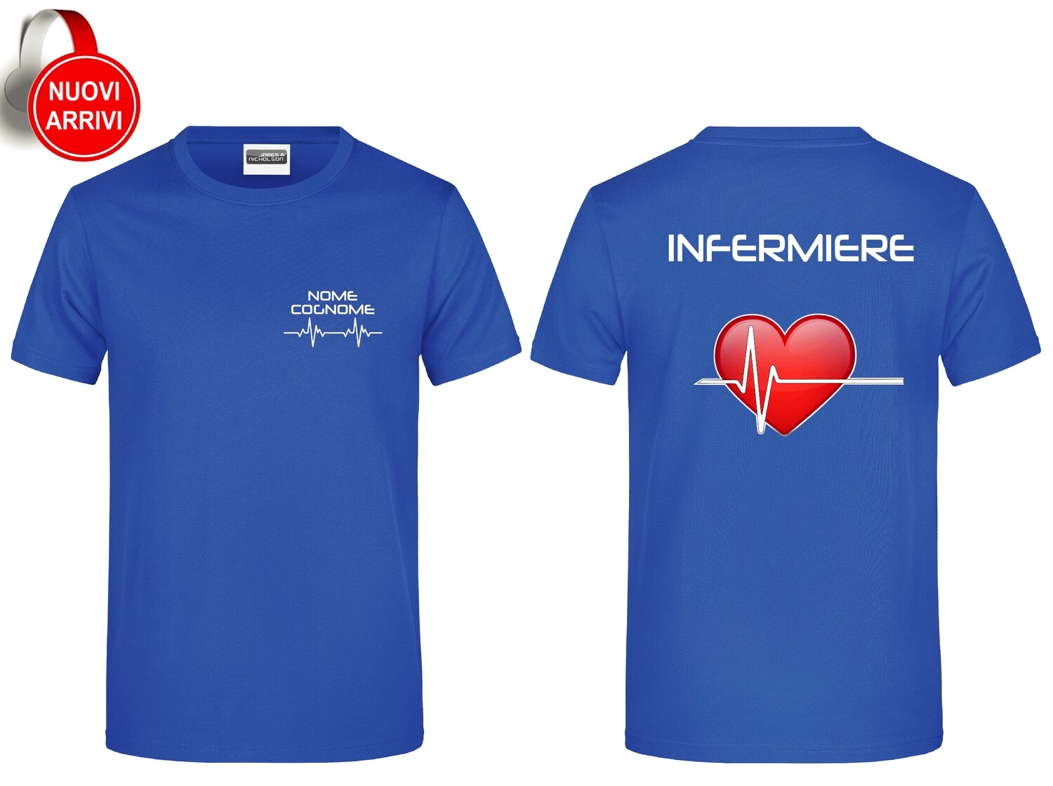 T-shirt sanitaria Infermiere Infermiera personalizzata