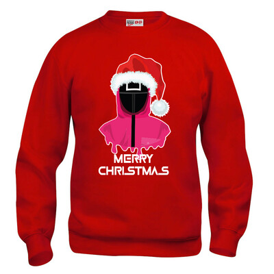 Felpa Natale uomo SQUID GAME - Rossa