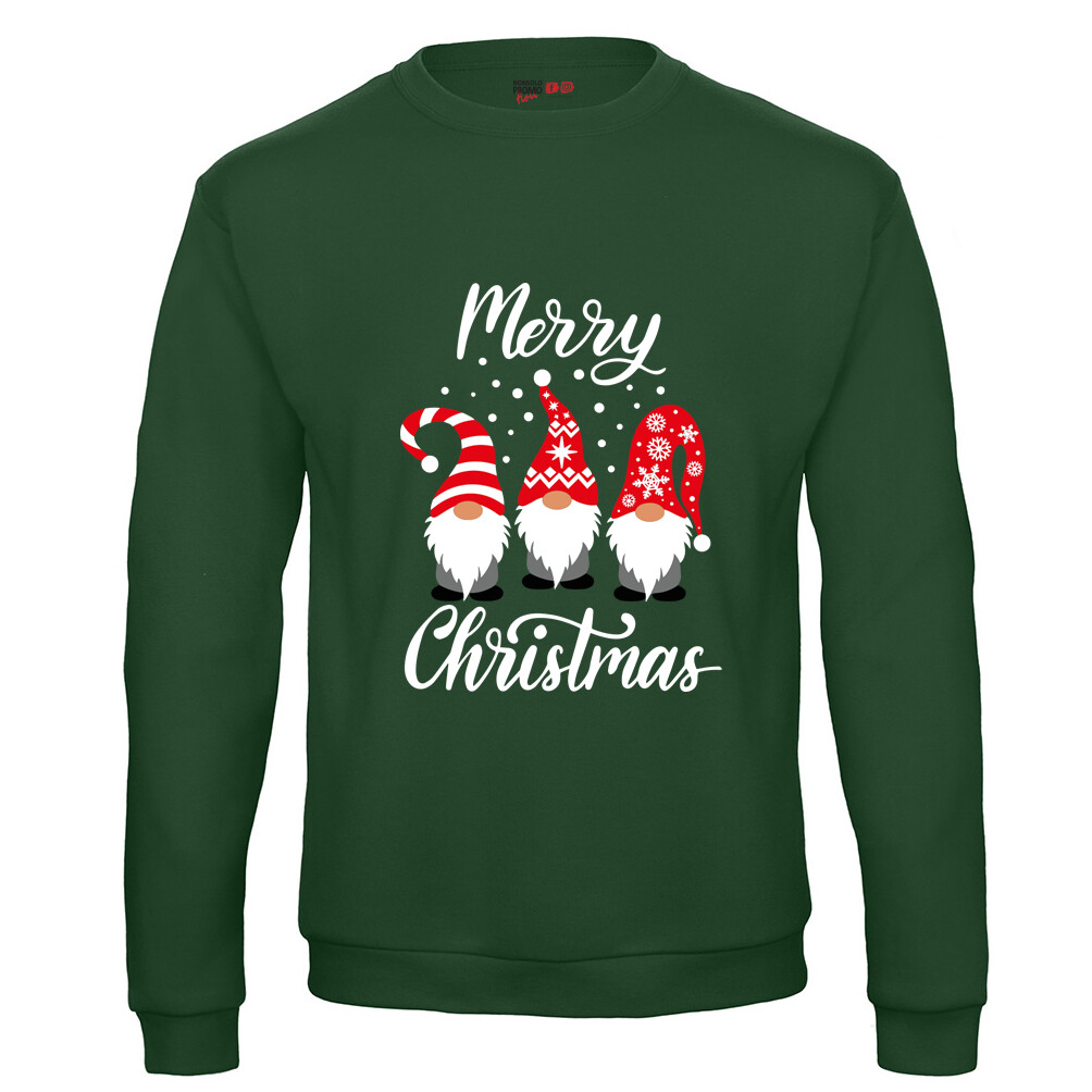 Felpa Natale bambini Gnomi e Folletti - Verde