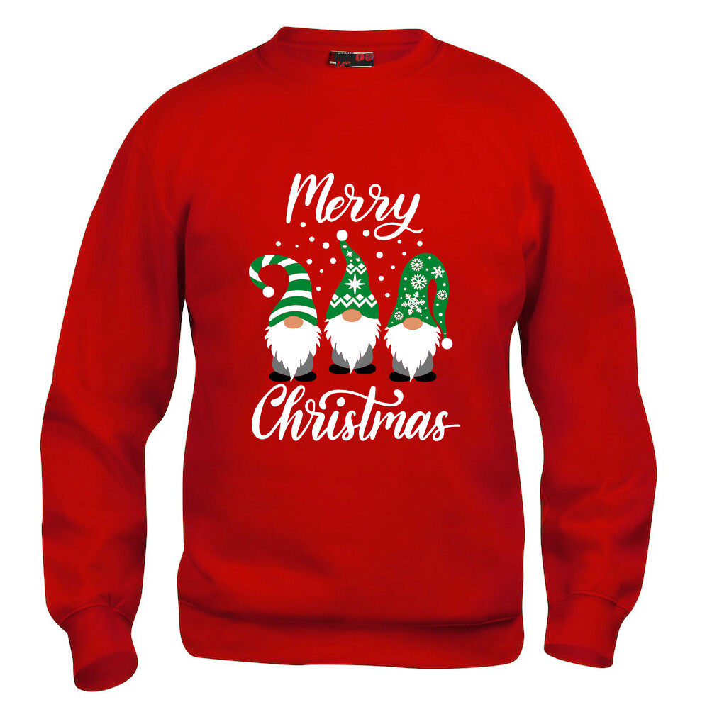 Felpa Natale bambini Gnomi e Folletti - Rossa