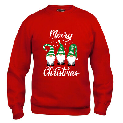 Felpa Natale bambini Gnomi e Folletti - Rossa