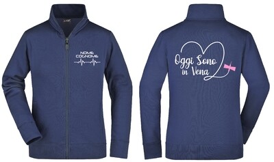 Felpa Oggi sono in vena Full Zip varie professioni e Personalizzata con nome