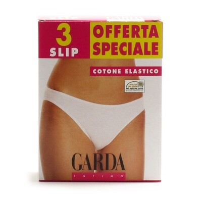 GARDA - Confezione da 3 pezzi - Slip donna vita bassa - Cotone Elasticizzato - Mini Slip - 3900