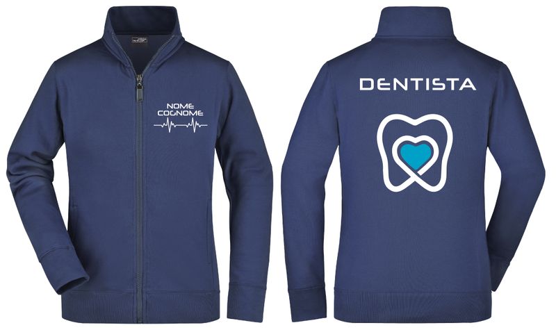 Felpa Dentista Full Zip - Personalizzata con nome