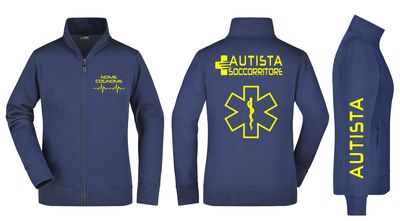 Felpa Autista Soccorritore fluo  - Personalizzata con nome