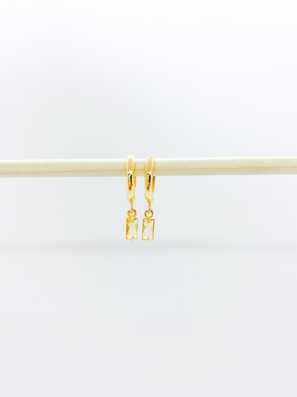 Gold Cora Charm Hoops