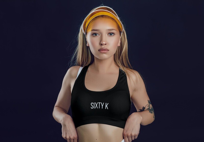 Embroider Sixty K Sport Bra