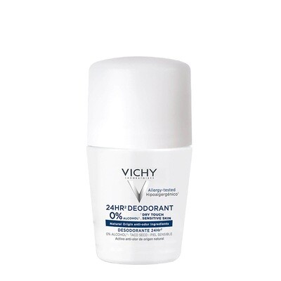 Vichy 24-Hour Roll-On Deodorant (0% Alcohol) 50ml #2595