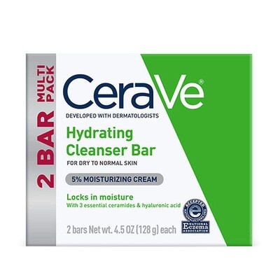 CeraVe Hydrating Cleanser Bar (Twin Pack) 4.5oz #7187