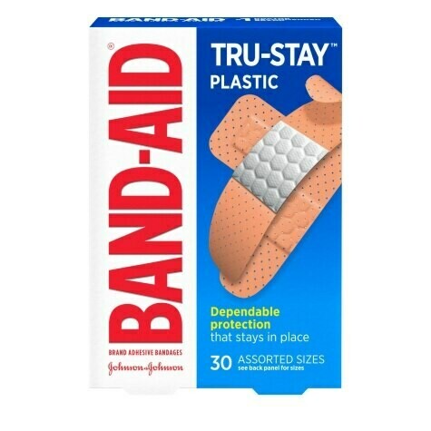 Band-Aid Tru-Stay Plastic Assorted 30ct #5311
