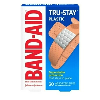Band-Aid Tru-Stay Plastic Assorted 30ct #5311