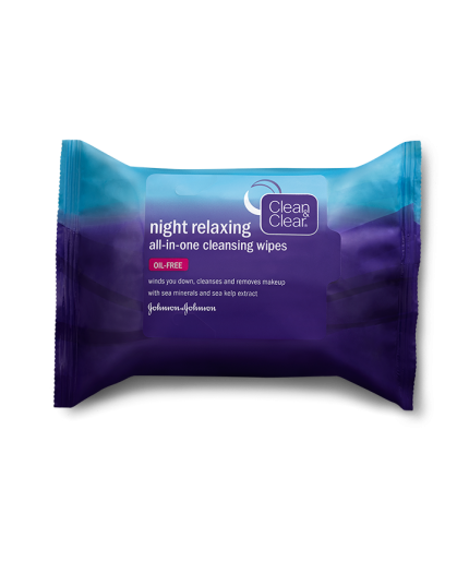 Clean &amp; Clear Night Relax Cleansing Wipes 25ct #7679