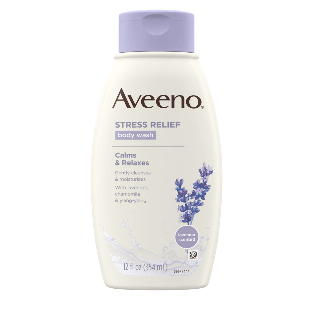 Aveeno Stress Relief Lavender Body Wash 12oz #9556
