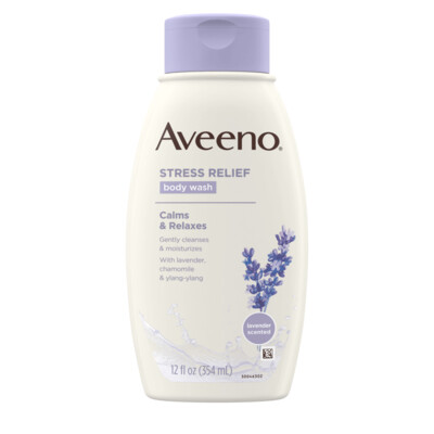 Aveeno Stress Relief Lavender Body Wash 12oz #9556