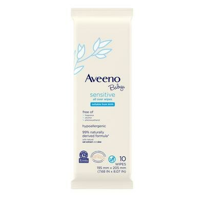Aveeno Baby Sensitive Wipes 10ct #7997