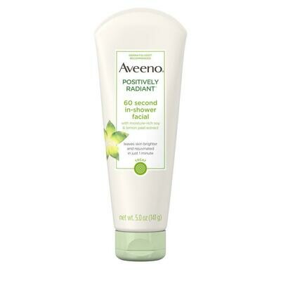 Aveeno Positively Radiant 60 Second In-Shower Facial 5oz #6268