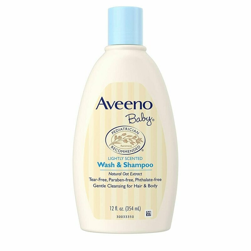 Aveeno Baby Daily Moisture Wash &amp; Shampoo 12oz #2303