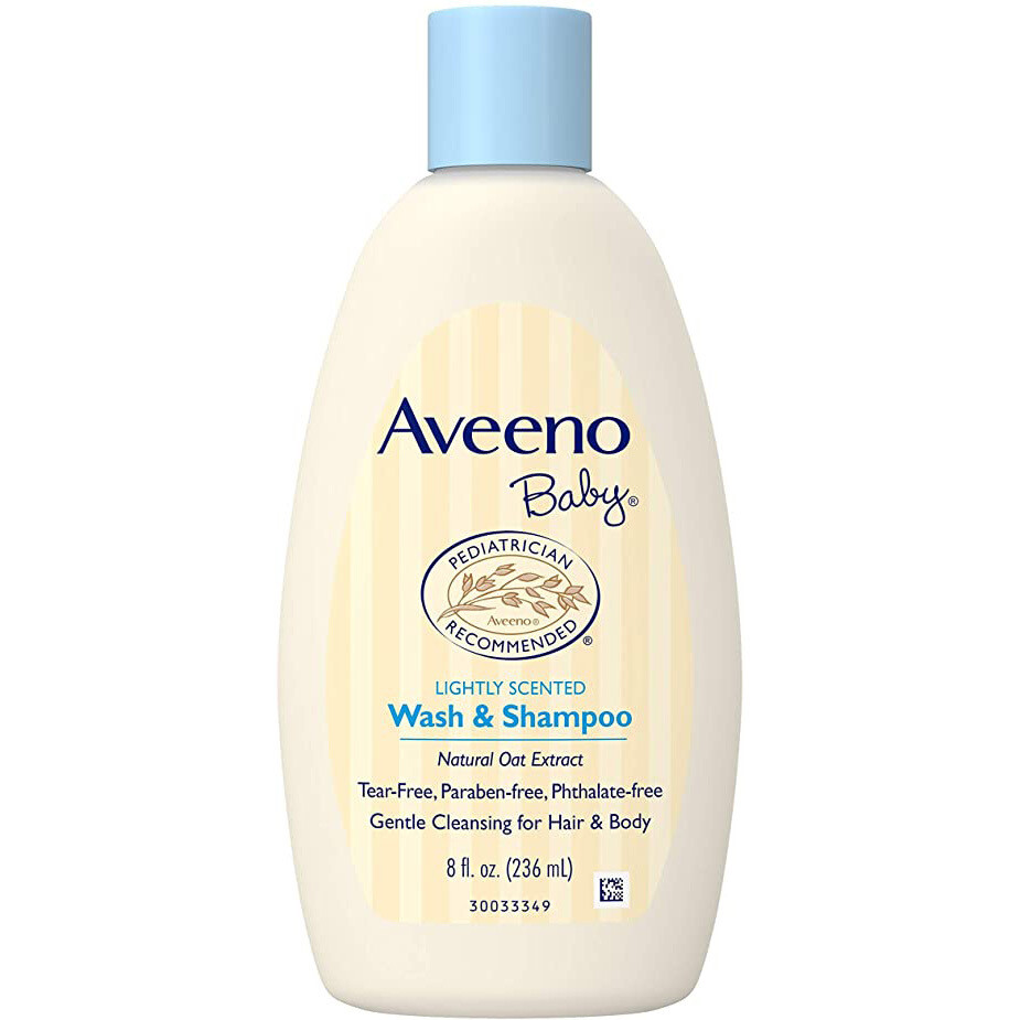 Aveeno Baby Daily Moisture Wash &amp; Shampoo 8oz #6654