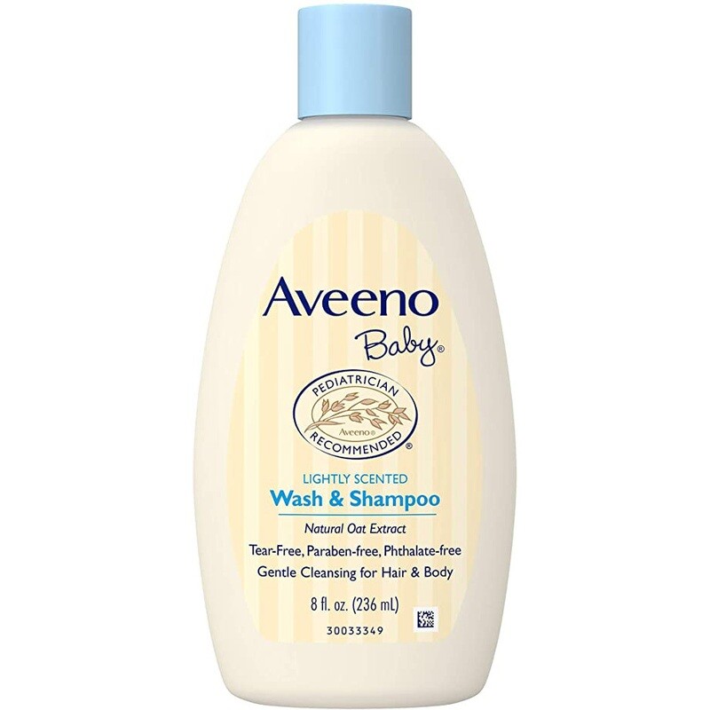 Aveeno Baby Daily Moisture Wash &amp; Shampoo 8oz #6654