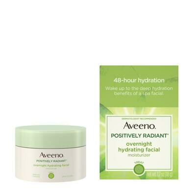 Aveeno Positively Radiant Overnight Hydrating Facial Moisturizer 1.7oz #3622
