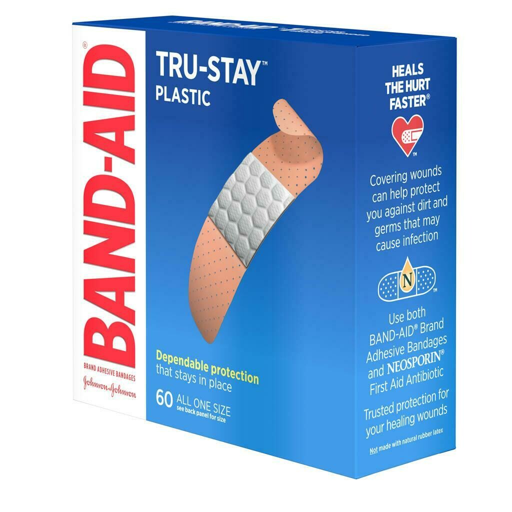 Band-Aid Tru-Stay Plastic 60ct (One Size) #56355