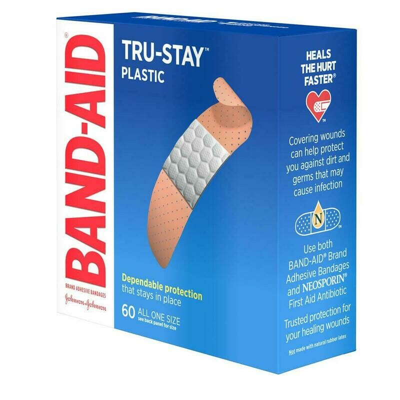 Band-Aid Tru-Stay Plastic 60ct (One Size) #56355