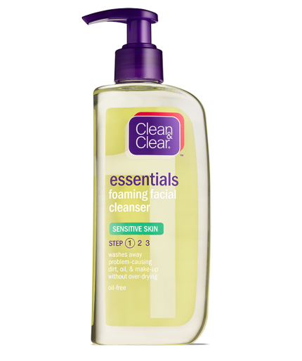 Clean &amp; Clear Essentials Foaming Facial Cleanser (Sensitive Skin) 8oz #3875