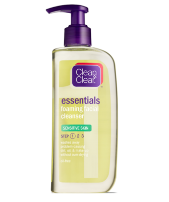 Clean &amp; Clear Essentials Foaming Facial Cleanser (Sensitive Skin) 8oz #3875